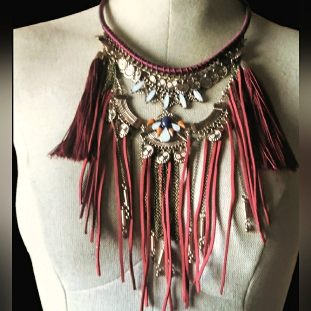 Bohemian bib necklace